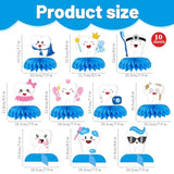 10 Pieces Tooth Honeycomb Centerpieces Table Decor, Cartoon Tooth Fairy, Dentist, And Crown Pattern Table Topper Ornaments Signs For Baby’S First Tooth, Dental Graduation, Clinic Party Decorations