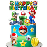 Super Bros Cake Topper Fun Kids Birthday Cupcake Party Decoration