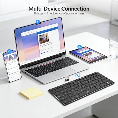 Wireless Keyboard,Bluetooth Keyboard(2.4G+Bt5.0),Rgb Backlit,Rechargeable With Aluminum Alloy Case For Tablet,Surface,Pc,Laptop With Windows (X9-Windows)