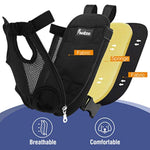 Pet Carrier Backpack, Adjustable Pet Front Cat Dog Carrier Backpack Travel Bag, Legs Out, Easy-Fit For Traveling Hiking Camping For Small Medium Dogs Cats Puppies, Medium, Black