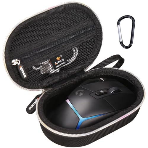 Black Portable Hard Storage Case, For Logitech G502 X Plus Lightspeed Wireless Optical Mouse