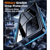 Designed For Samsung Galaxy S22 Ultra Case,Waterproof Built-In Lens & Screen Protector [Full Body Shockproof][Military Drop Proof][Ip68 Underwater] Phone Case For S22 Ultra 5G-Black (2022)