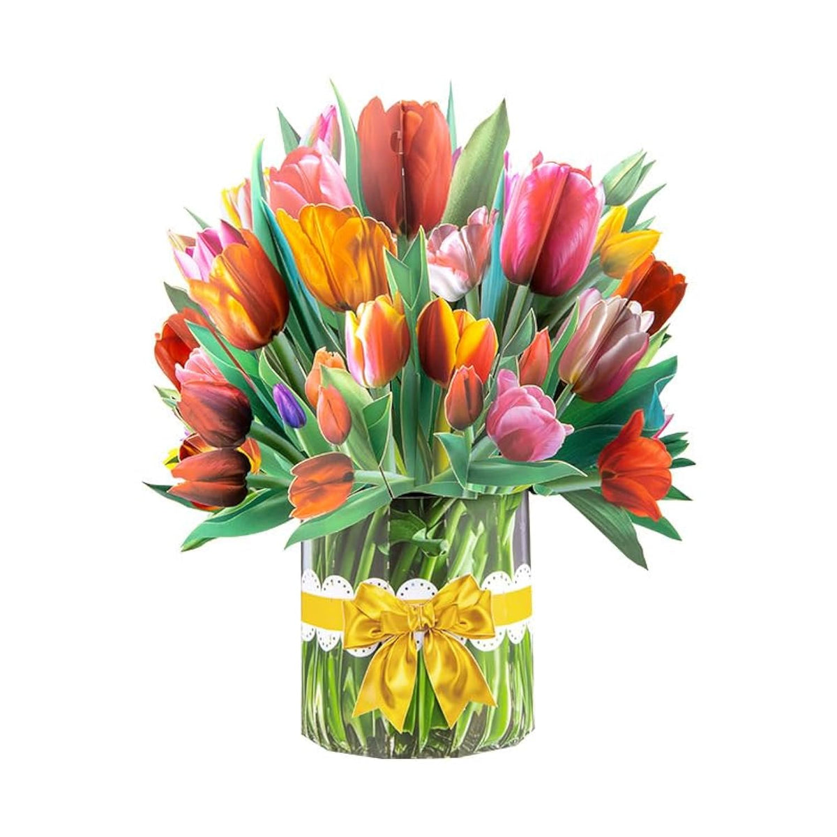 Paper Pop Up Cards, Best Mom Tulip Bouquet For Mom, 12 Inch Flower Bouquet 3D Popup Greeting Card, Birthday Cards, Mother'S Day Card, Blank Notecard, Thank You Notes