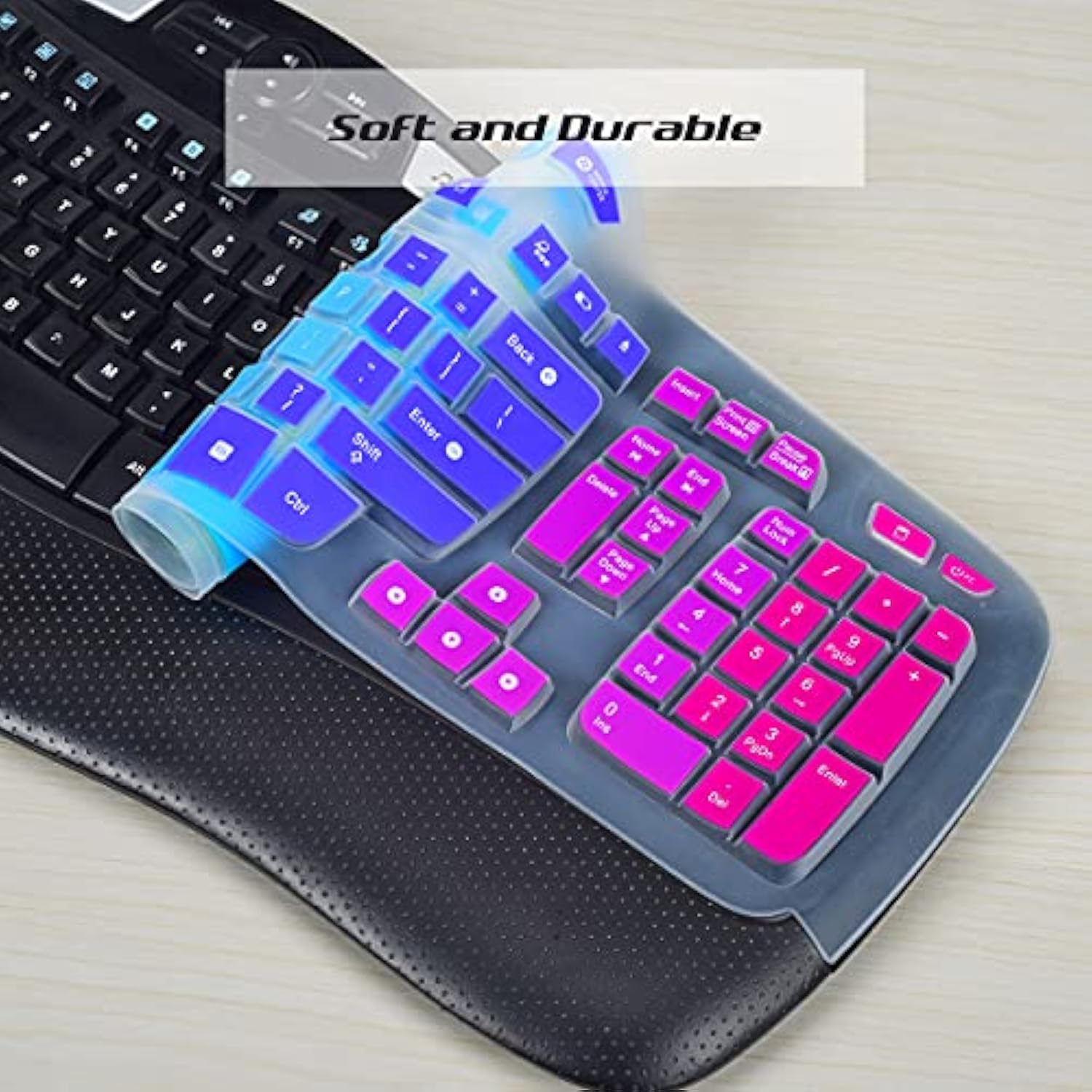 Silicone Keyboard Cover For Logitech K350 Mk550 Mk570 Wireless Wave Keyboard,