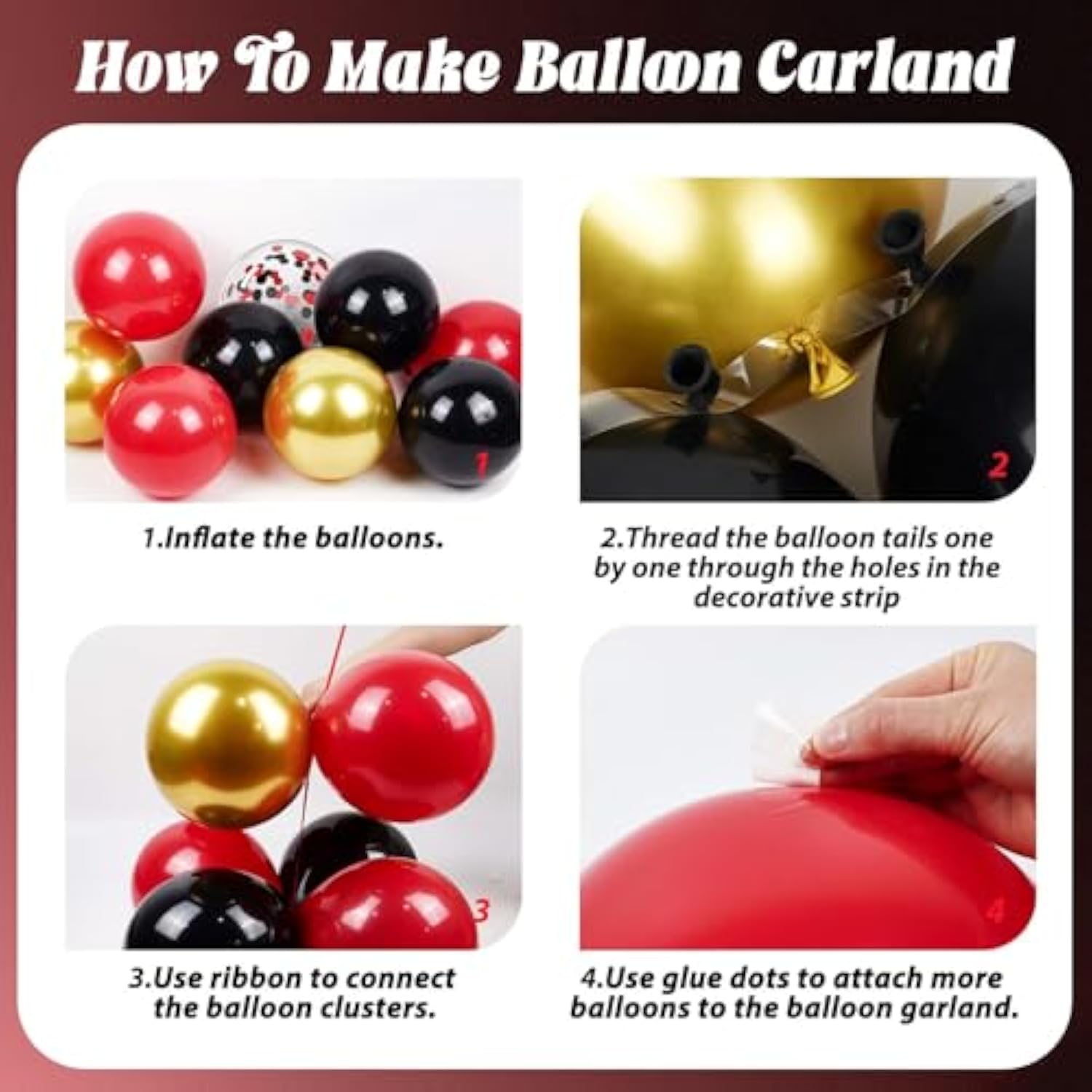 Red And Black Birthday Decorations For Men With Red, Black And Gold Balloons, Happy Birthday Banner, Red And Gold Fringe Curtain For 21St, 25Th, 30Th, 35Th, 40Th Birthdays