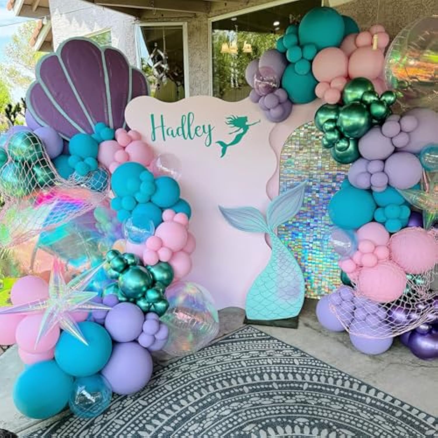 Peacock Blue Balloons Different Sizes, 123 Packs Mint Blue Balloon, Pack Of 18 12 10 5 Inch Teal Balloon Garland Arch Kit For Birthday Baby Shower Dolphin Mermaid Theme Party Decoration