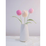 Handmade Crochet Tulip Flower Bouquet, Knitted Artificial Forever Flowers With Exquisite Wrap, Gift To Girlfriend Mother Women, Perfect For Valentines, Home Decor, Celebration-Pink