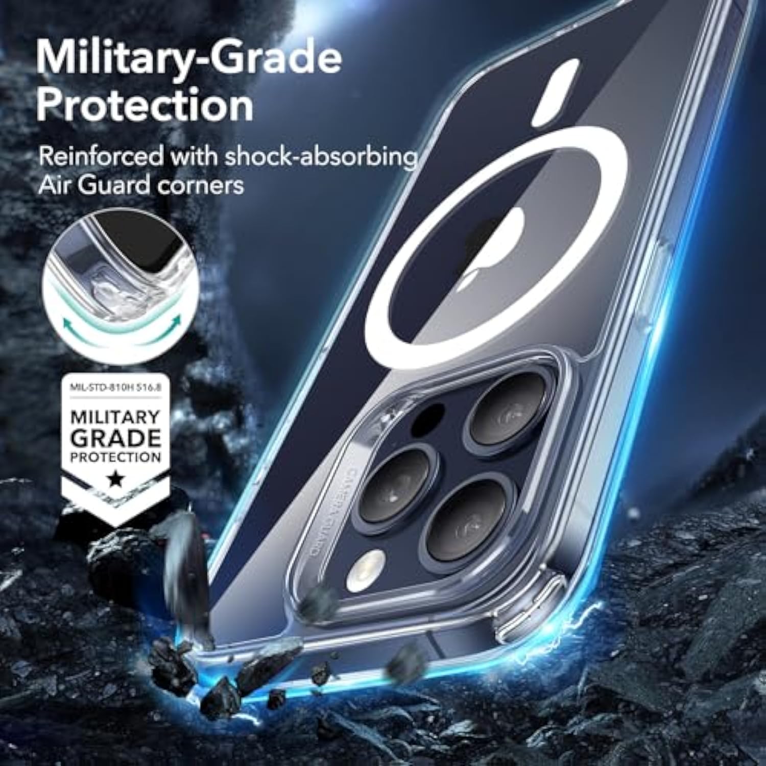 Esr For Iphone 15 Pro Max Case, Compatible With Magsafe, -Grade Protection, Yellowing Resistant, Scratch-Resistant Back, Magnetic Phone Case For Iphone 15 Pro Max, Classic Series, Clear
