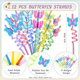144 Pcs Butterfly Party Favors Set With Butterfly Straws Keychains Slap Bracelet Tattoo Stickers Wristbands Hair Clips Goodie Bags Butterfly Party Supplies Butterfly Birthday Decorations