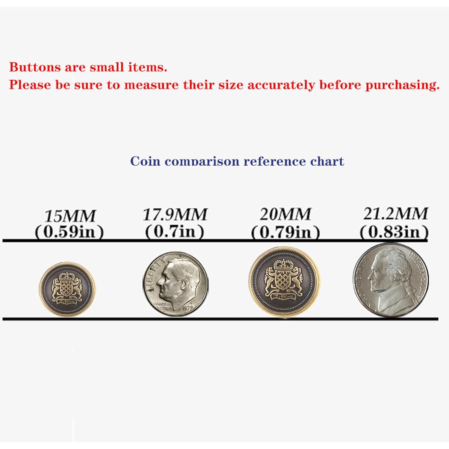 11 Piece Antiqued Bronze Metal Blazer Button Set - Crown Lion- For Bla