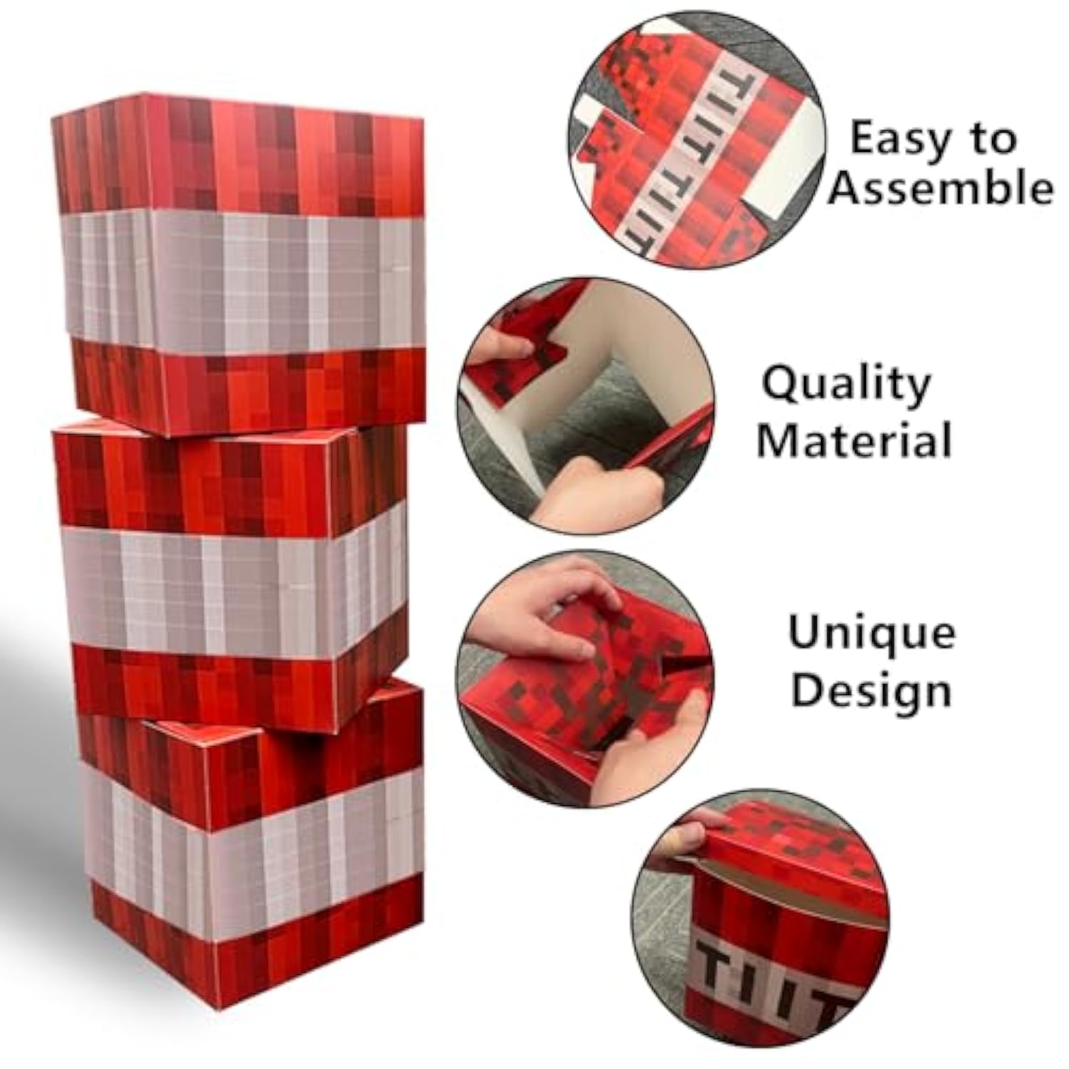 6 Pcs Gaming Party Boxes Birthday Party Decorations, 7.5 Inch Video Game Centerpieces Boxes For Boys Gaming Birthday Party Decor Supplies