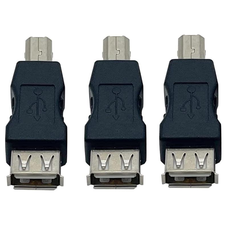 Usb 2.0 A Female To Usb B Print Male Adapter Converter Usb Af/Bm Adapter 3 Pcs