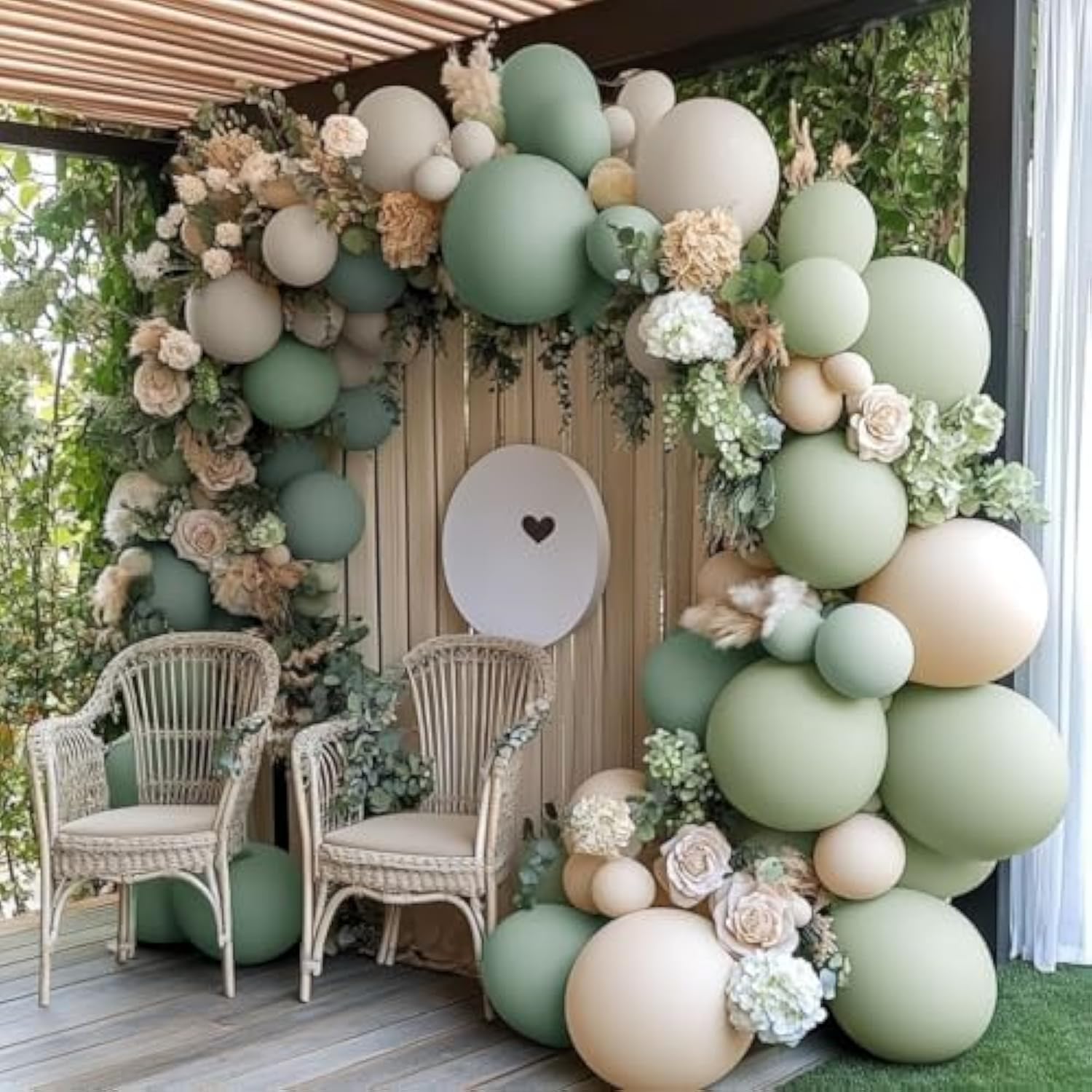 83pcs Dusty Green White Balloon Garland Kit for Baby Shower Wedding Party Decor