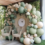 83pcs Dusty Green White Balloon Garland Kit for Baby Shower Wedding Party Decor
