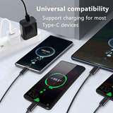 Short Usb C Multi Charging Cable,Usb C Male To 4 Type-C Male Charge Cable,4 In