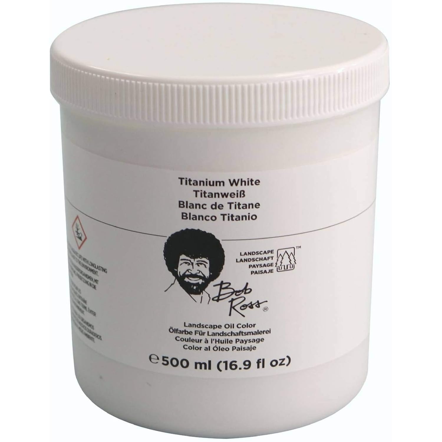 Bob Ross Landscape Oil Paint Jar 500ml-White, White, 16.9 Fl Oz (Pack of 1)
