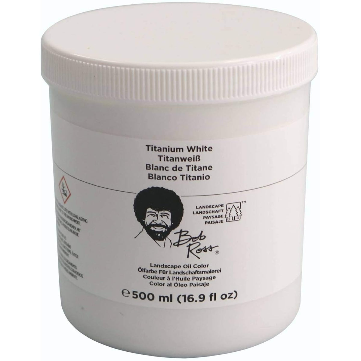 Bob Ross Landscape Oil Paint Jar 500ml-White, White, 16.9 Fl Oz (Pack of 1)