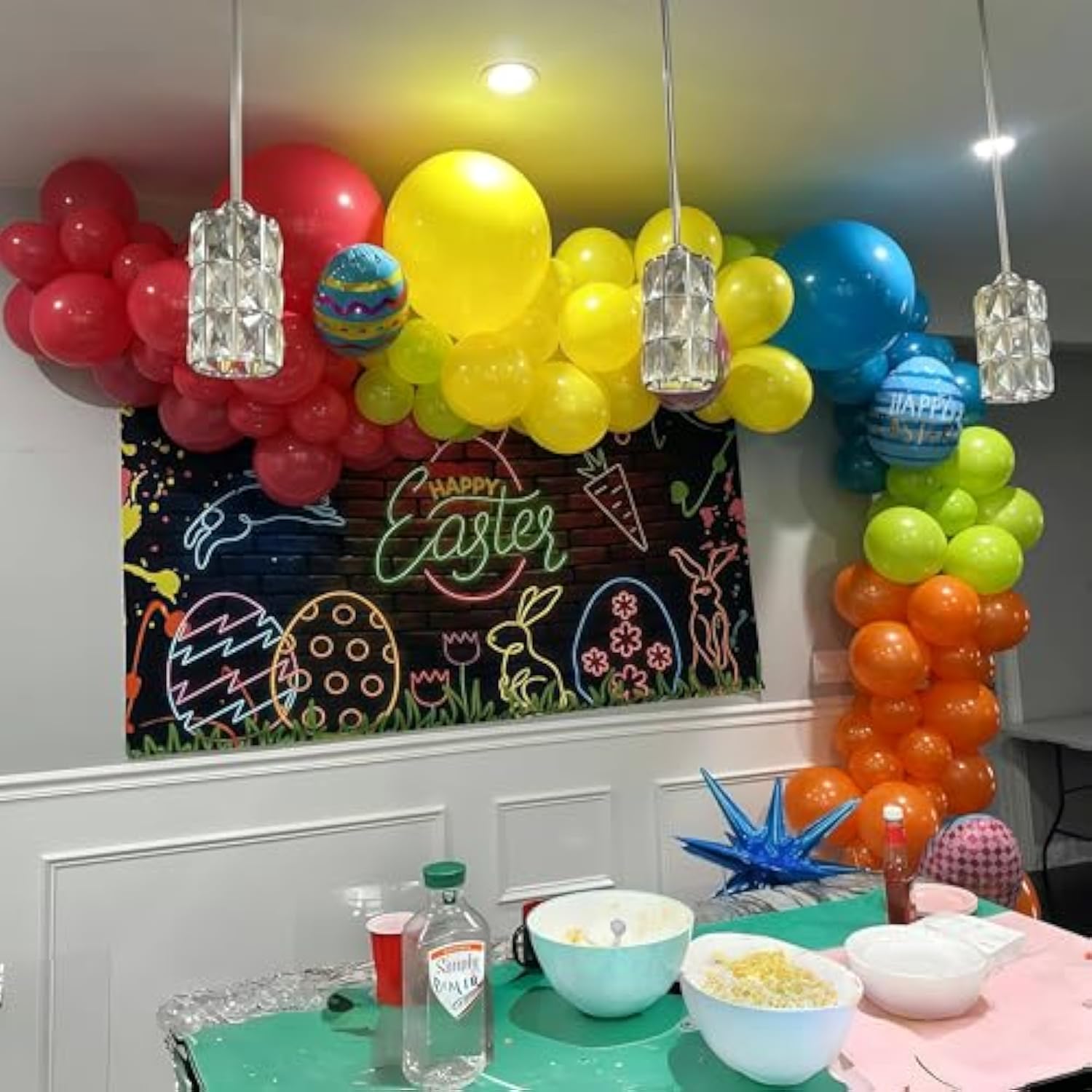 141PCS Tropical Balloon Garland Kit – Bright Pink, Lime, Orange, Blue & Yellow for Summer Parties