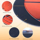 Round Xxl Mouse Pad 11.8X11.8 Inch, Large Basketball Sport Smooth Desk Pad Orange Washable Funny Gaming Mousepad With Non-Slip Rubber Base Soft Mouse Mat For Office Home Mpad-Ba