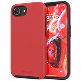 Crave Dual Guard Compatible With 16E Case, Shockproof Protection Dual Layer Case For 16E (6.1") - Red