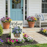 Hydrangea Garden Flag Spring Double Sided 12X18 Inches For Outside Small Floral Yard Decoration Cf813-12