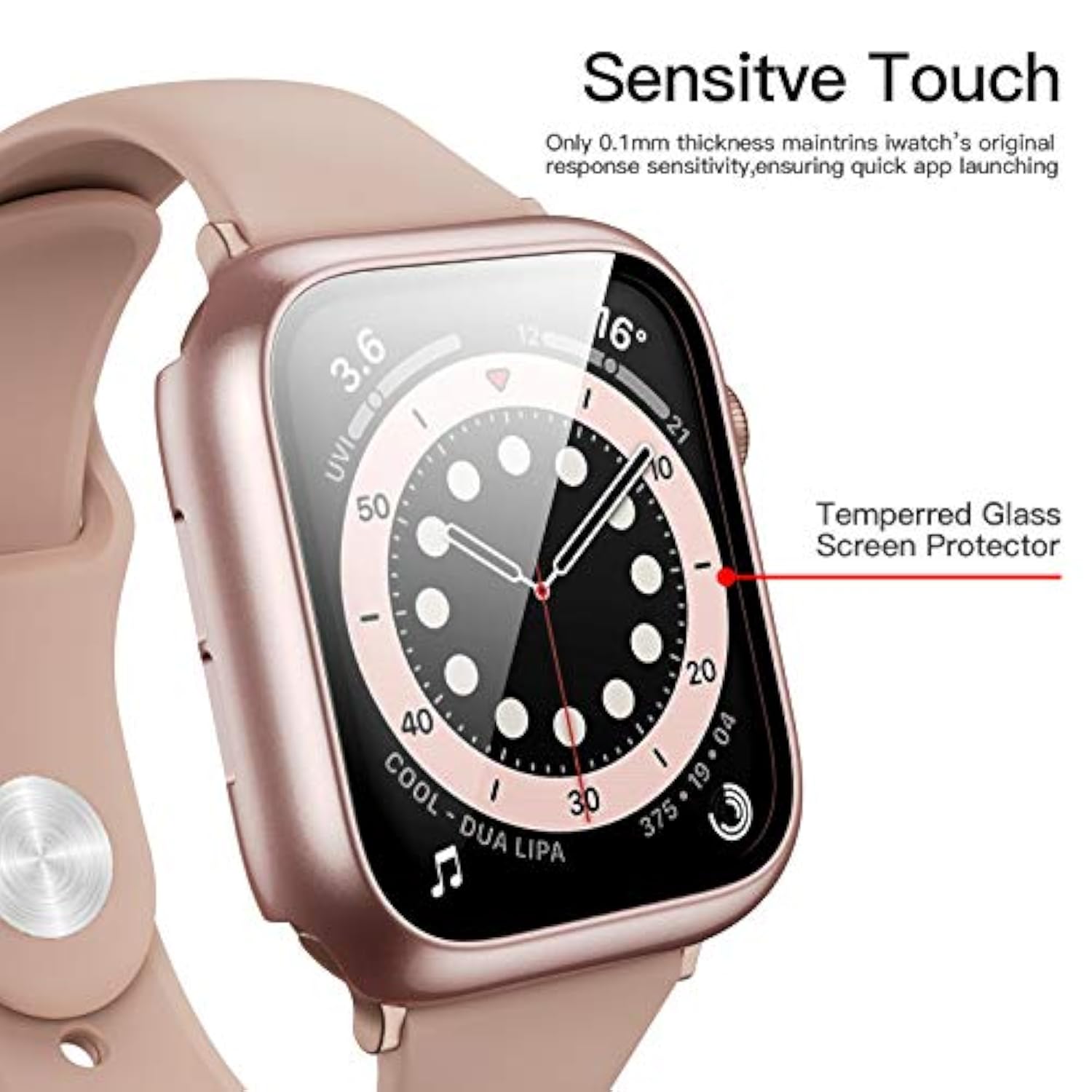 6 Pack Case For Apple Watch Se (2023 New) Se (2Nd Gen)/6/Se/5/4 40Mm With Tempered Glass Screen Protector, Hard Pc Ultra-Thin Scratch Resistant Protective Cover For Iwatch 40Mm Accessories