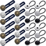 24 Pieces Pants Extender Button Set, Include 12 Pieces Pants Waist Sil