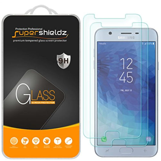 (2 Pack) Designed For Samsung (Galaxy J7 Star) Tempered Glass Screen Protector, Anti Scratch, Bubble Free