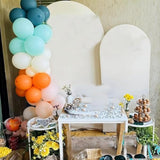 Orange and Blue Balloon Arch Kit Retro Teal Ivory Beige Nude Garland for Fall Party