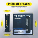 4V 3200Mah Replacement Battery Compatible With Milwaukee 4V Usb Battery Redlithium Headlamp Flashlight And Other Milwaukee Tools 48-11-2131