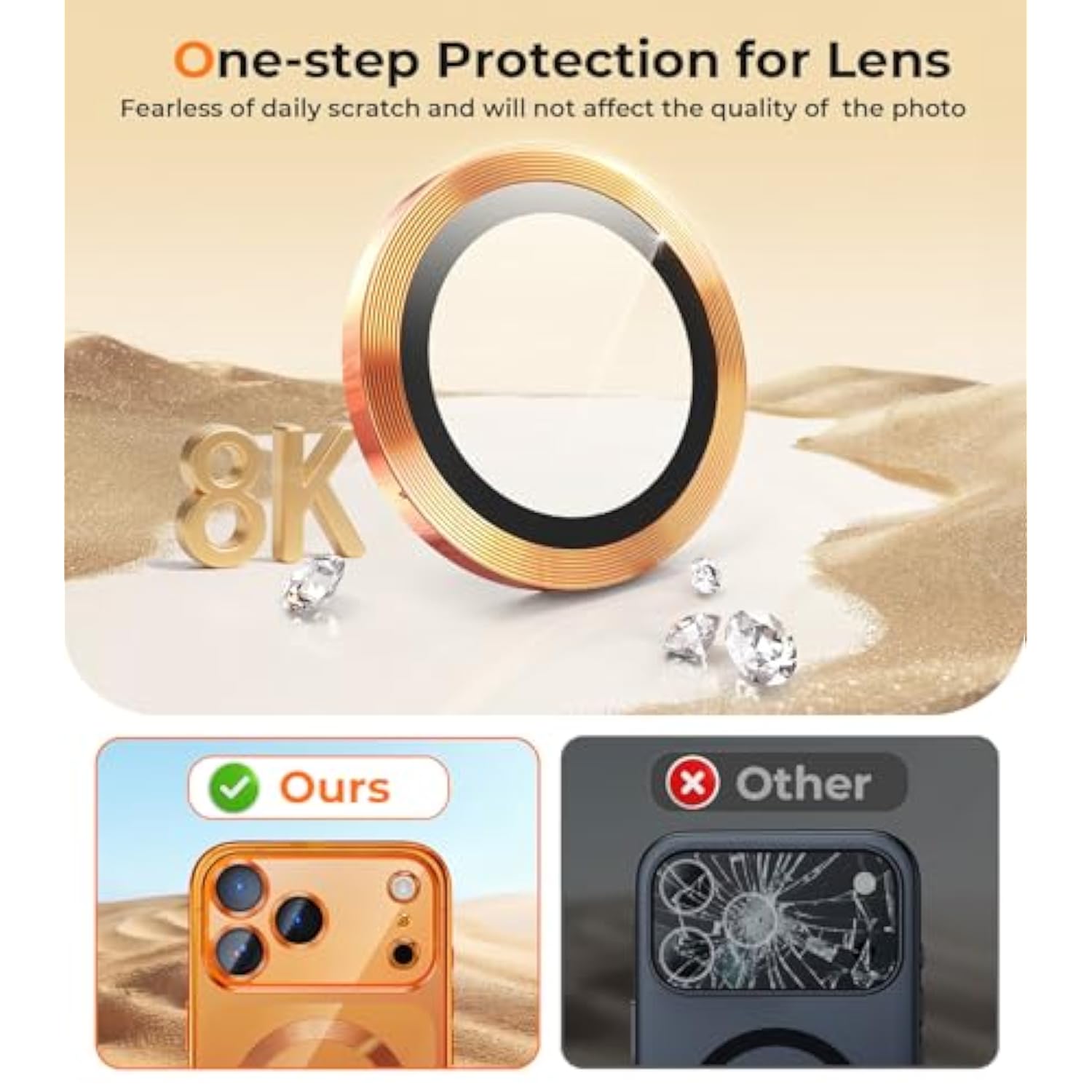 For Iphone 17 Pro Max Case With 1X Screen Protector, [Compatible With Magsafe] [Integrated Camera Protection], Non Yellowing Slim Cute Women Girly Cover For Iphone 17 Pro Max, Cosmic Orange