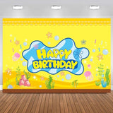 SpongeBob Birthday Decorations – Banner & Backdrop Photo Wall for Party Supplies
