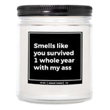 You Nique Designs 1St Wedding Gift Candle - One Year Candle - 1 Year Wedding Present For Wife, Husband, Couples - First Year Together Gift Ideas For Him, Her (Mahogany Teakwood)