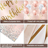 Pink Rose Gold Happy Birthday Door Banner Backdrop Decorations For Women Girls, Happy Birthday Party Door Cover Sign Background Supplies For 16Th, 21St, 30Th, 40Th, 50Th, 60Th Birthday