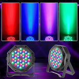 36Led Par Light, 9-Mode Rgb Dj Stage Lights With Remote, Sound Activation Strobe Lights, Uplights Indoor For Christmas Music Discos Dance Wedding Party Light(2 Packs)