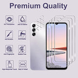[3+3 Pack] Galaxy A14 5G Screen Protector + Camera Lens Protector, 9H Hardness, Scratch Resistant, Easy Installation, Bubble Free, Hd Tempered Glass For Samsung Galaxy A14 5G