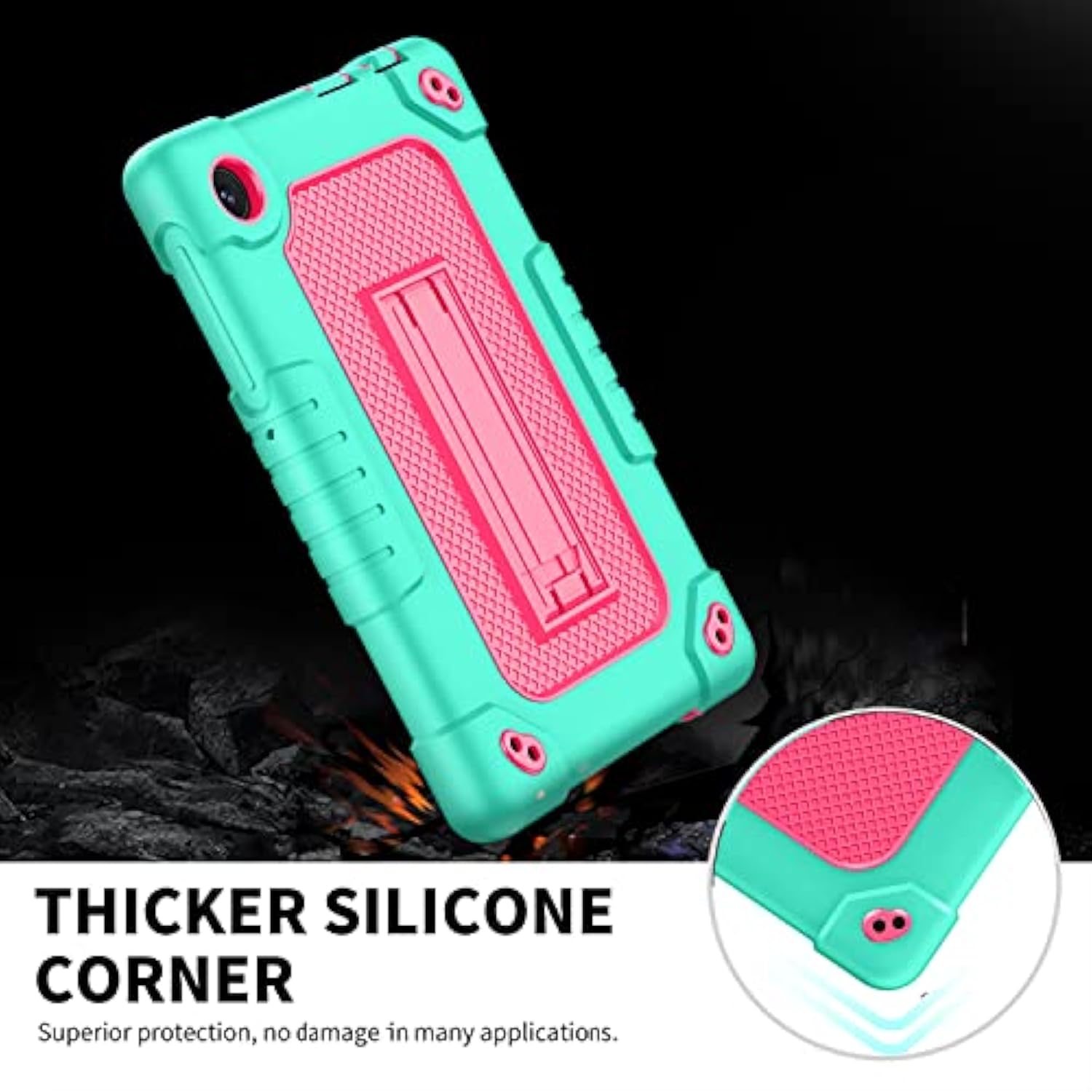 For Tcl Tab 8 Le Tablet Case,With Shoulder Strap Soft Silicone&Hard Back Hybri
