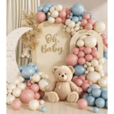130pcs Gender Reveal Balloon Arch Kit Dusty Pink Blue for Baby Shower Party