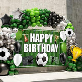 Soccer Party Decorations - 158Pcs Balloon Garland Arch Kit With Happy Birthday Banner
