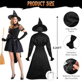 Halloween Decorations Outdoor, 5 Pack 4.3 FT Light Up Holding Hands Witches