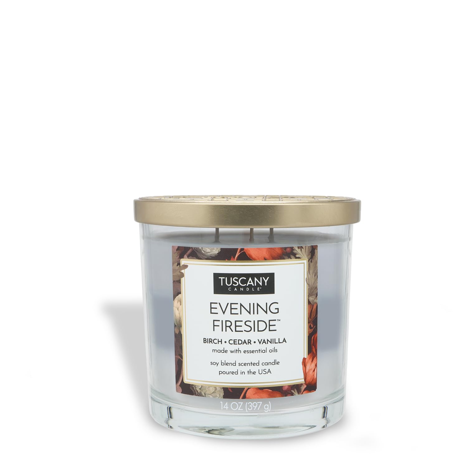 Tuscany Candle Evening Fireside Long-Lasting Scented Jar Candle, 14 oz