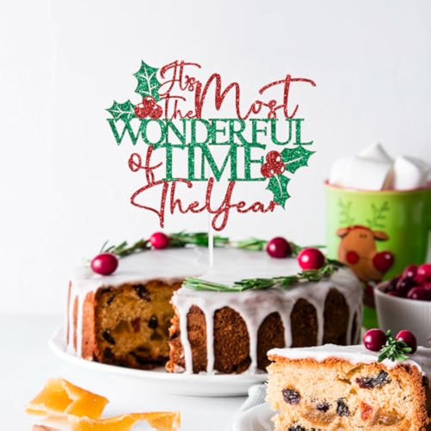 Most Wonderful Time of Year Cake Topper Christmas Holiday Party Decor