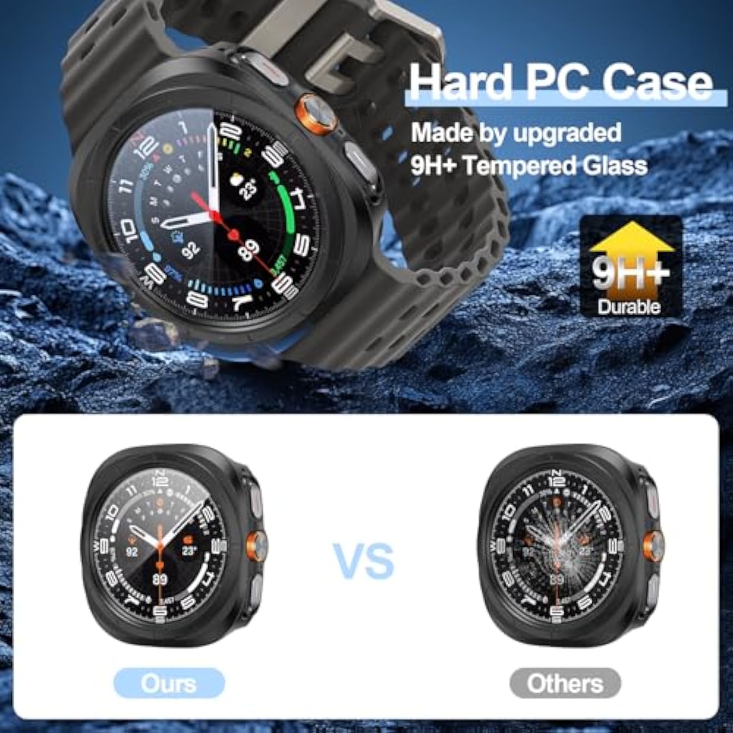 5-Pack Case With Screen Protector For Samsung Galaxy Watch Ultra 47Mm (2024)/Ultra 2 47Mm 2025