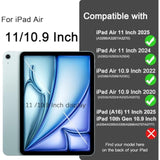 Compatible With Air 11 Inch Case 7Th/6Th Generation (M3/M2) 2025/2024, For Air 5Th/4Th Generation Case 10.9 Inch 2022/2020 With Pencil Holder[Auto Sleep/Wake], Sky Blue