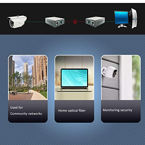 Fiber Ethernet Media Converter, Single-Mode 10/100Base-Tx To 100Base-Fx, Rj45 To Sc, Fiber Transceiver Up To 25Km (1 Pair)
