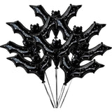 Bat Balloons Black Halloween Foil Balloons Spooky Star Party Decorations 8pcs Set