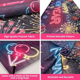 Extra-Large Neon Happy New Year Banner 72x44 Inch Glow Party 2026