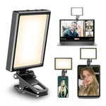 Selfie Light With Clip And Adapter For Phone And Camera-Ideal For Tiktok, Selfie, Video Conference-Compatible With Iphone,Android,Ipad,Laptop, Rechargeable Led Light For Photos And Videos
