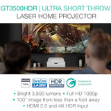 Gt3500Hdr 1080P Full Hd Home Laser Projector
