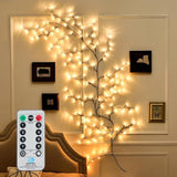 Enchanted Willow Vine Lights With Remote 8 Modes, Christmas Decorations Indoor Room Decor, 9.5 Ft 160Leds Lighted Willow
